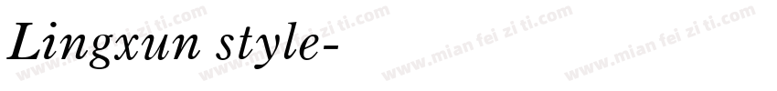 Lingxun style字体转换